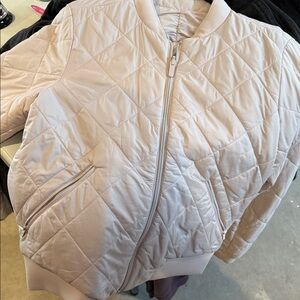 Women's lulu lemon Cream  reversible Quilted Bomber Jacket